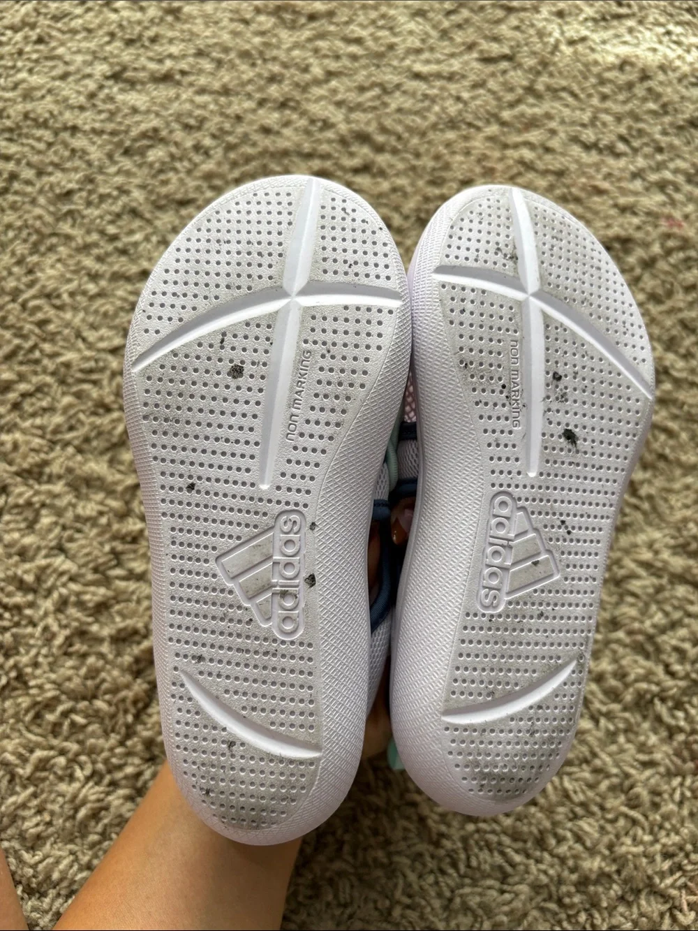 adidas Kids Slip-On Water Shoes in Mint and White